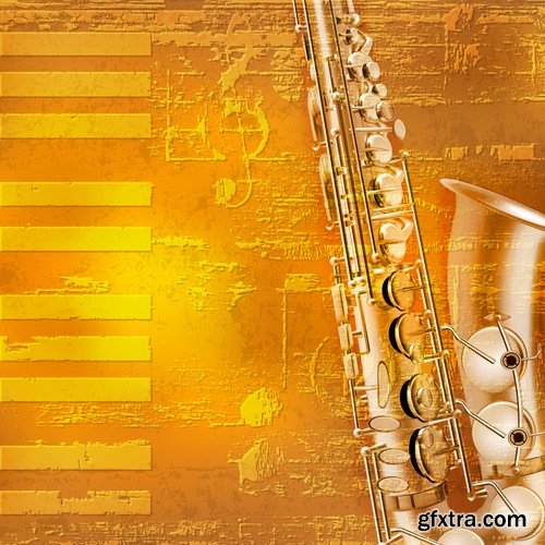 Collection of vector image bekgraund jazz 25 Eps