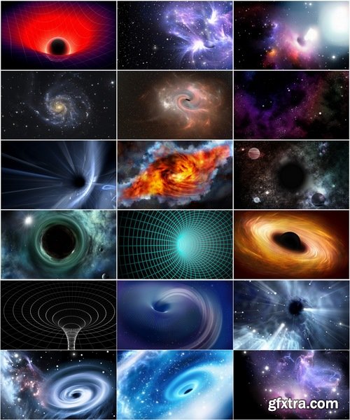 Collection 3d image black hole universe constellation spiral galaxy 25 HQ Jpeg