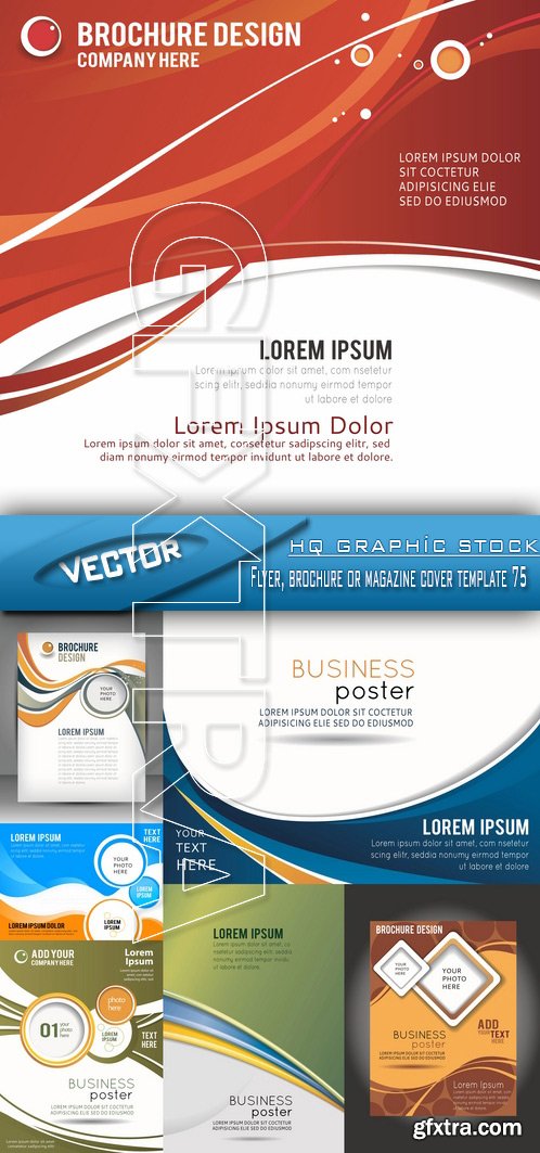 Stock Vector - Flyer, brochure or magazine cover template 75