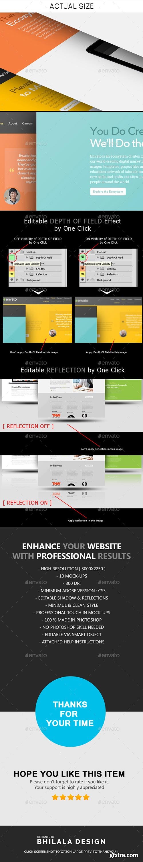 GraphicRiver - Photorealistic Website Presentation Mockup 6821347