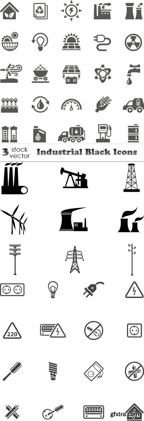 Vectors - Industrial Black Icons