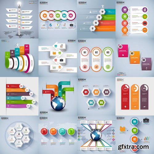 Infographics Design Elements#85 - 25 Vector