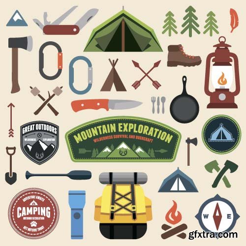 Adventure and Survivor Vectors - 20x EPS