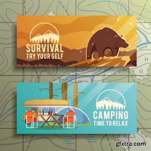 Adventure and Survivor Vectors - 20x EPS