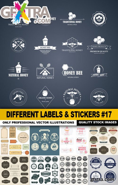 Different Labels &amp; Stickers #17 - 25 Vector