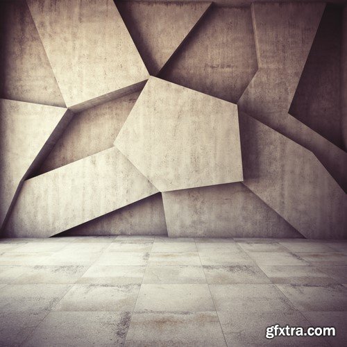 Grungy Concrete Backgrounds - 5x JPEGs