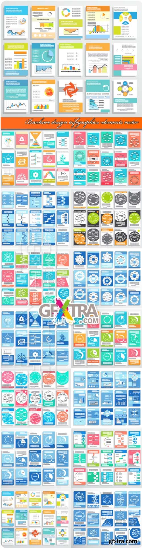 Brochure design infographics elements vector