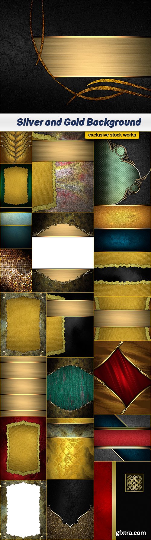 Silver and Gold Background 22x JPEG