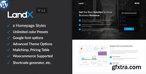 ThemeForest - LandX v1.2 - Multipurpose Wordpress Landing Page