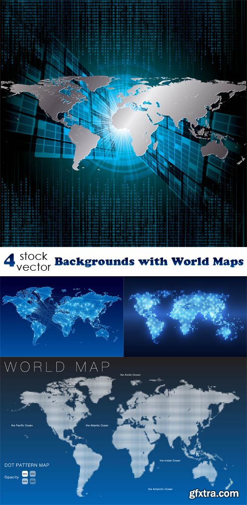 Vectors - Backgrounds with World Maps