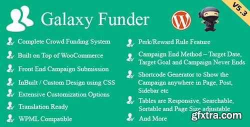 CodeCanyon - Galaxy Funder v5.3 - WooCommerce Crowdfunding System