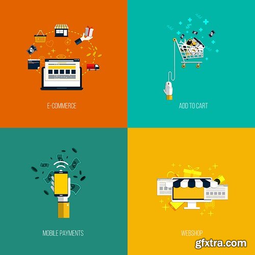 Flat Design Elements 3, 25xEPS