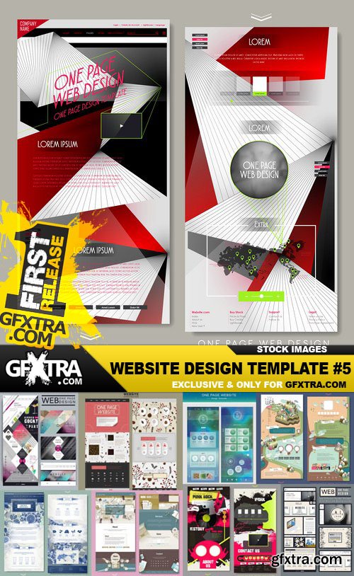 Website Design Template #5 - 25 Vector