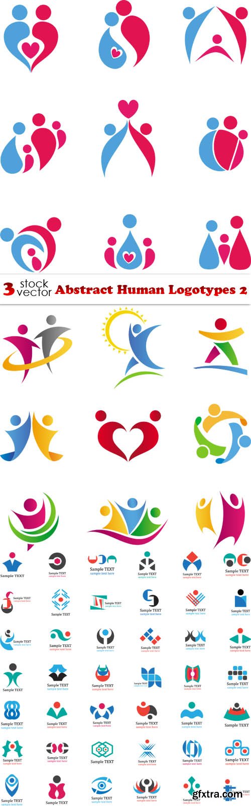 Vectors - Abstract Human Logotypes 2