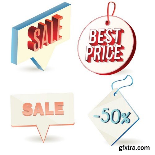 Stock Vectors - Sale Mix 6, 25xEPS