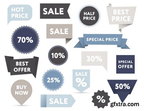 Stock Vectors - Sale Mix 6, 25xEPS