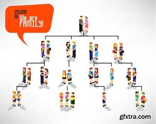 Stock Vectors - Family tree