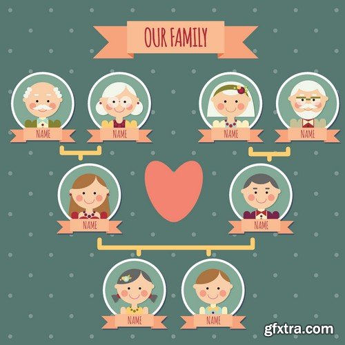 Stock Vectors - Family tree