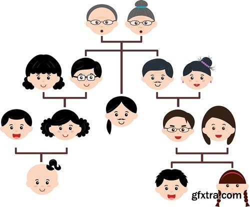 Stock Vectors - Family tree