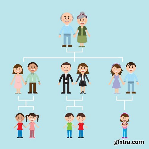 Stock Vectors - Family tree