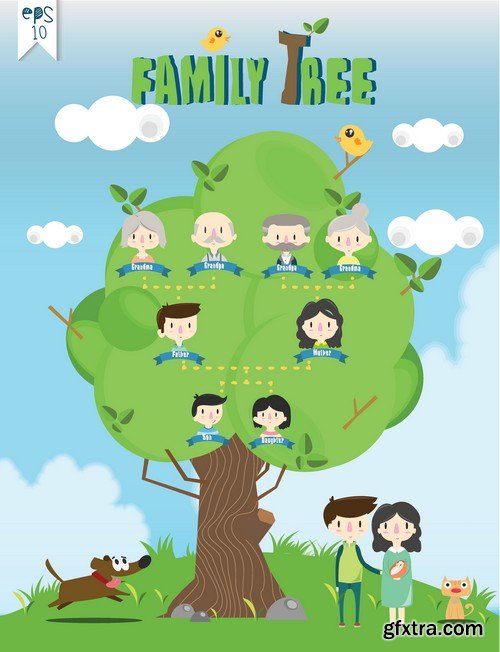 Stock Vectors - Family tree