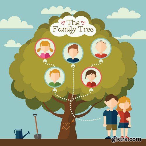 Stock Vectors - Family tree