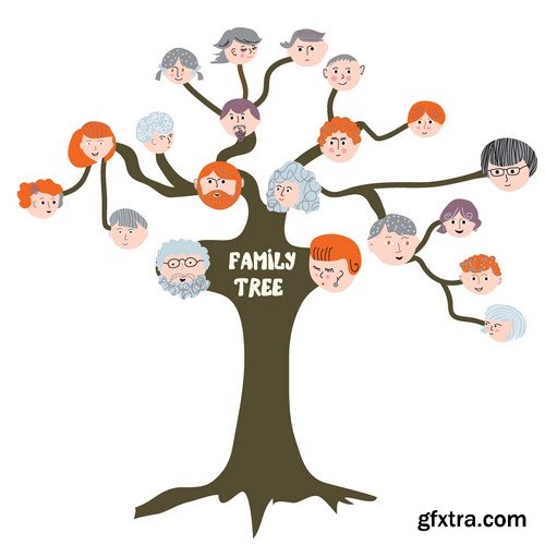 Stock Vectors - Family tree