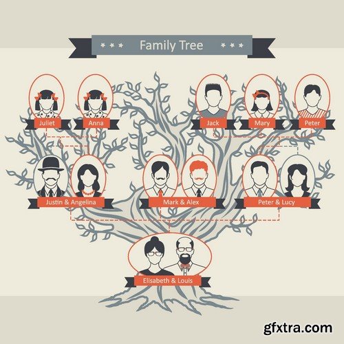 Stock Vectors - Family tree