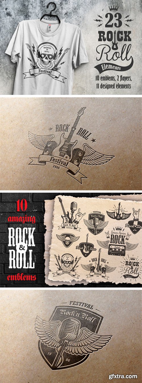 Set of 23 Rock and Roll Elements (CM 126825)