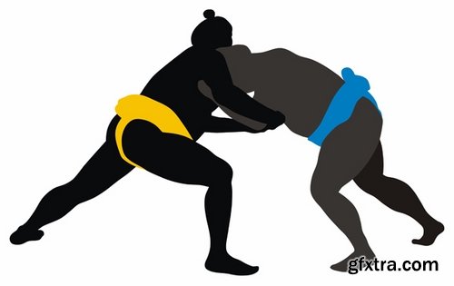 Collection of vector image Sumo yokozuna sumo wrestler 25 Eps