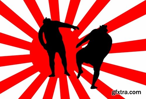 Collection of vector image Sumo yokozuna sumo wrestler 25 Eps