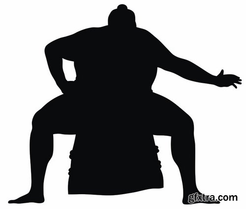 Collection of vector image Sumo yokozuna sumo wrestler 25 Eps