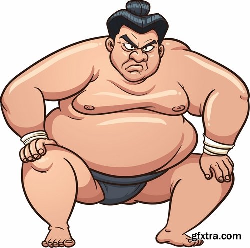 Collection of vector image Sumo yokozuna sumo wrestler 25 Eps