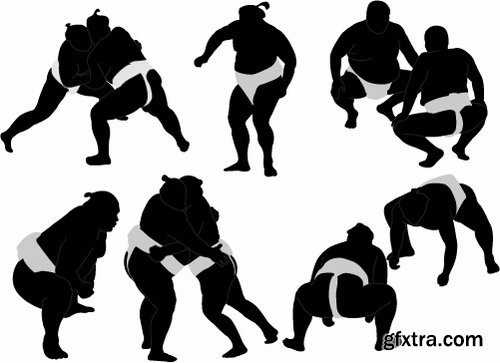 Collection of vector image Sumo yokozuna sumo wrestler 25 Eps