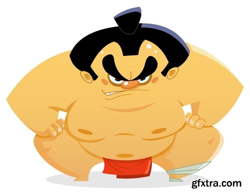 Collection of vector image Sumo yokozuna sumo wrestler 25 Eps