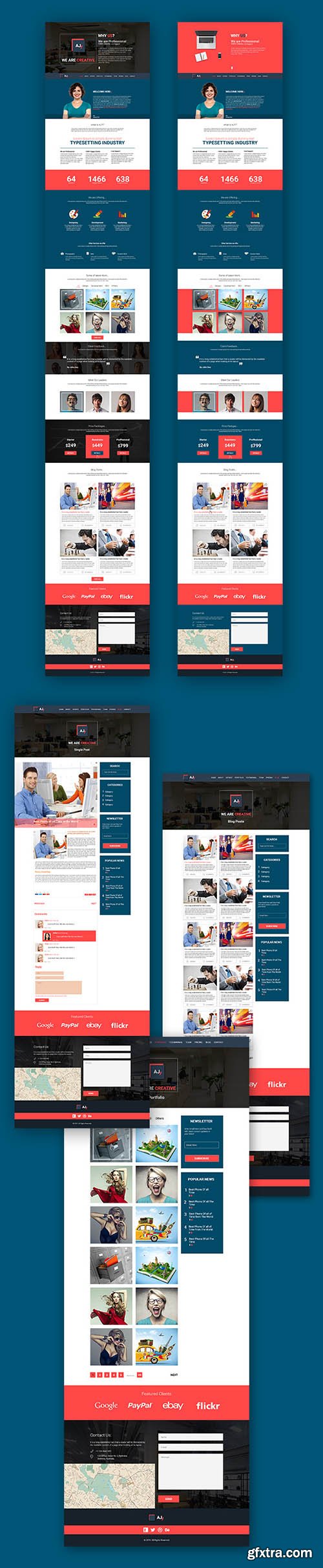 HTML/PSD Web Template - AJy - Corporate Business Flat Responsive Theme