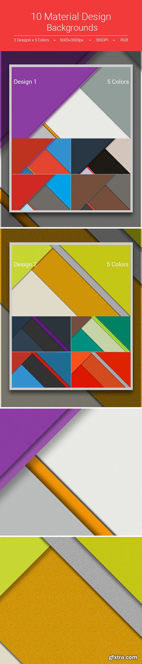 Textures - 10 Material Design Multicolored Backgrounds