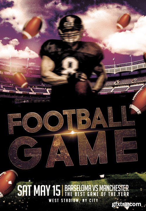 Football Flyer Templates Facebook Cover