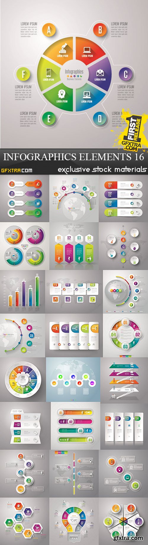 Infographics Elements 16, 25xEPS