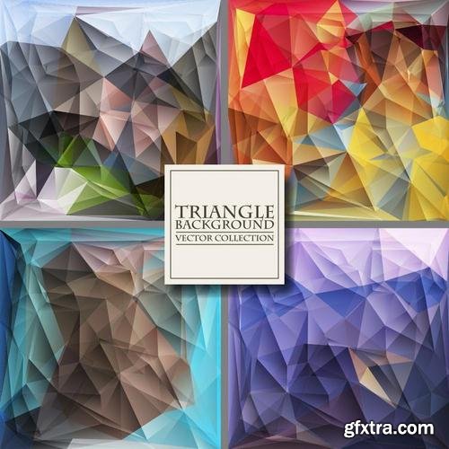 Stock Vector - Geometric Triangular Abstract Modern Backgrounds & Banners, 25EPS