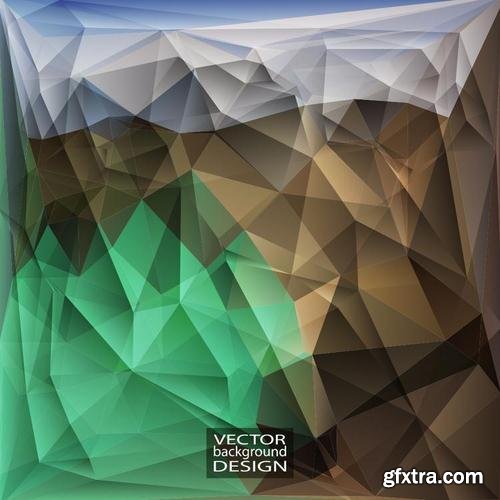 Stock Vector - Geometric Triangular Abstract Modern Backgrounds & Banners, 25EPS