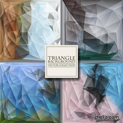 Stock Vector - Geometric Triangular Abstract Modern Backgrounds & Banners, 25EPS