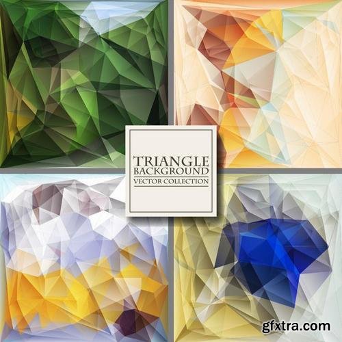 Stock Vector - Geometric Triangular Abstract Modern Backgrounds & Banners, 25EPS