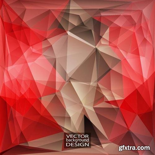 Stock Vector - Geometric Triangular Abstract Modern Backgrounds & Banners, 25EPS