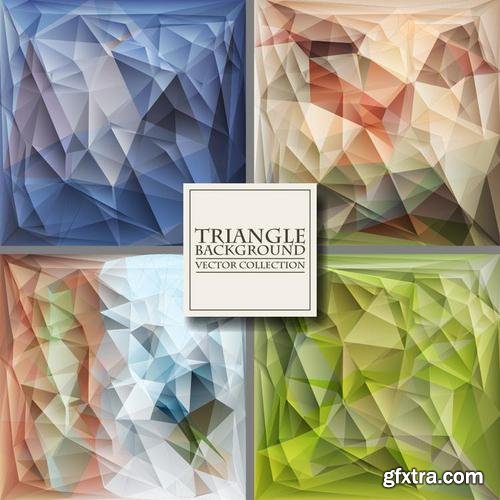 Stock Vector - Geometric Triangular Abstract Modern Backgrounds & Banners, 25EPS