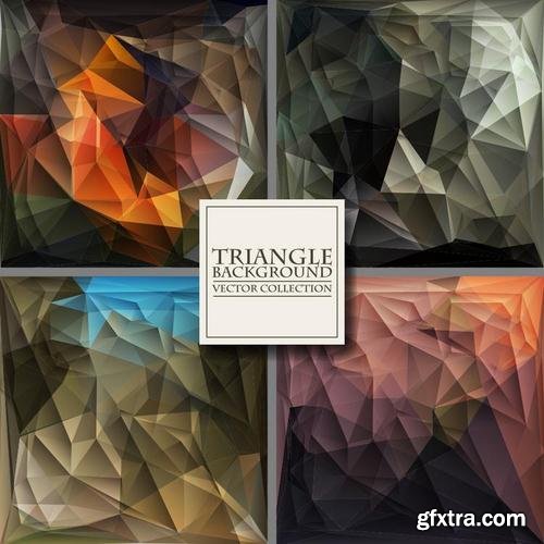 Stock Vector - Geometric Triangular Abstract Modern Backgrounds & Banners, 25EPS