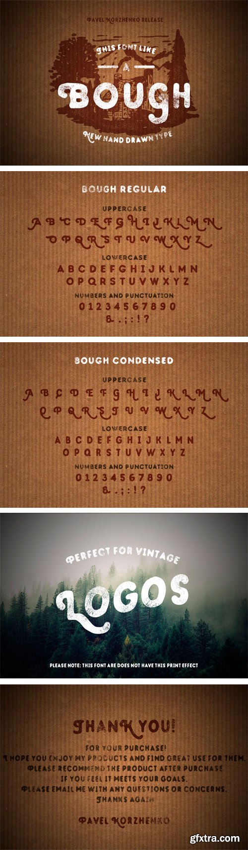 Bough - Vintage hand drawn typeface