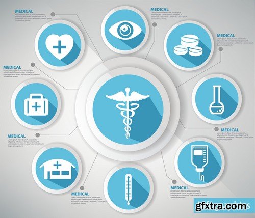 Stock Vectors - Medical Infographic 10, 25xEPS