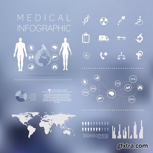 Stock Vectors - Medical Infographic 10, 25xEPS