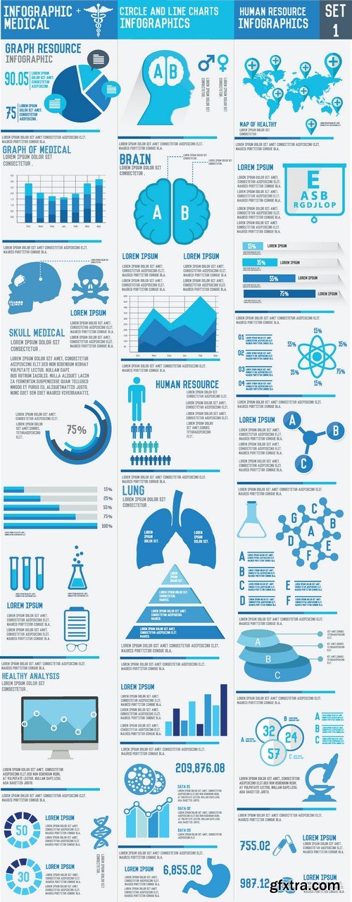 Stock Vectors - Medical Infographic 10, 25xEPS